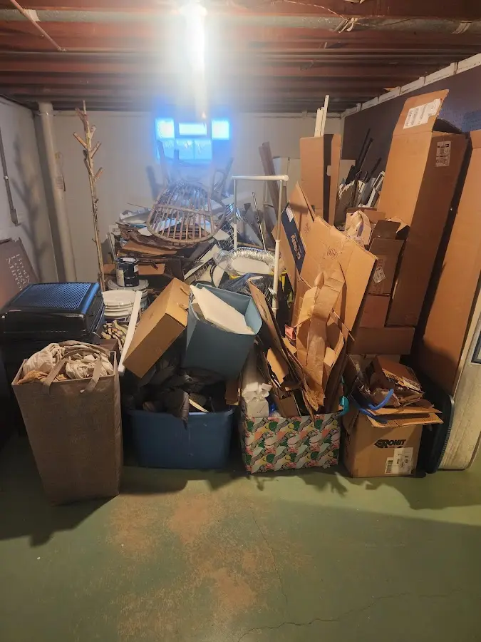 Roll-off dumpster container at job site for Cleanout Dumpster Rental in Philadelphia